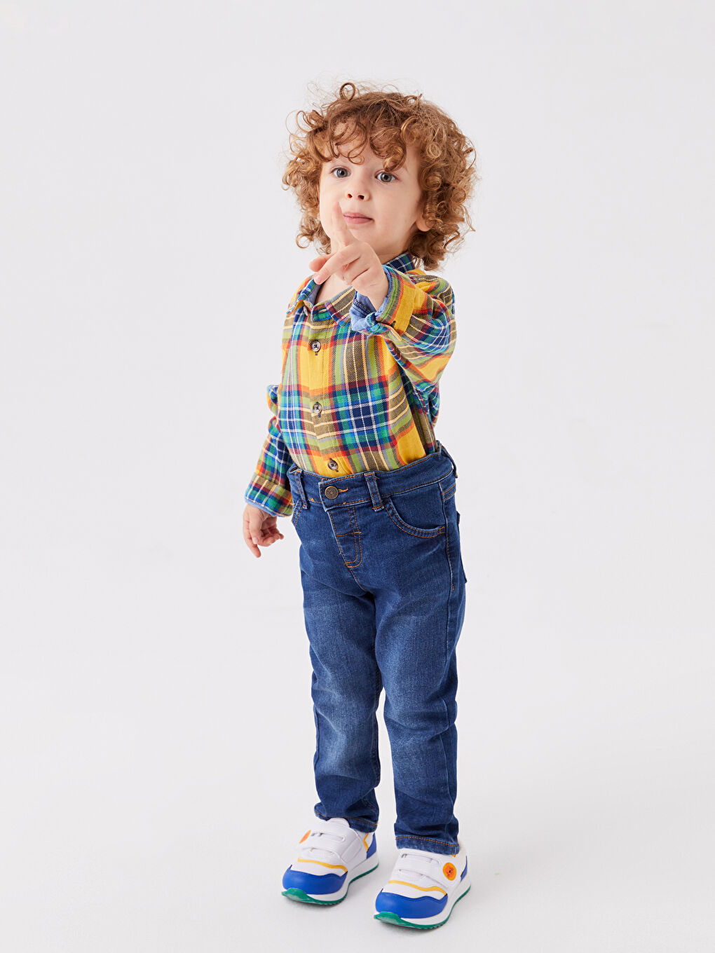 LCW baby Orta İndigo Rodeo Basic Erkek Bebek Jean Pantolon - 1