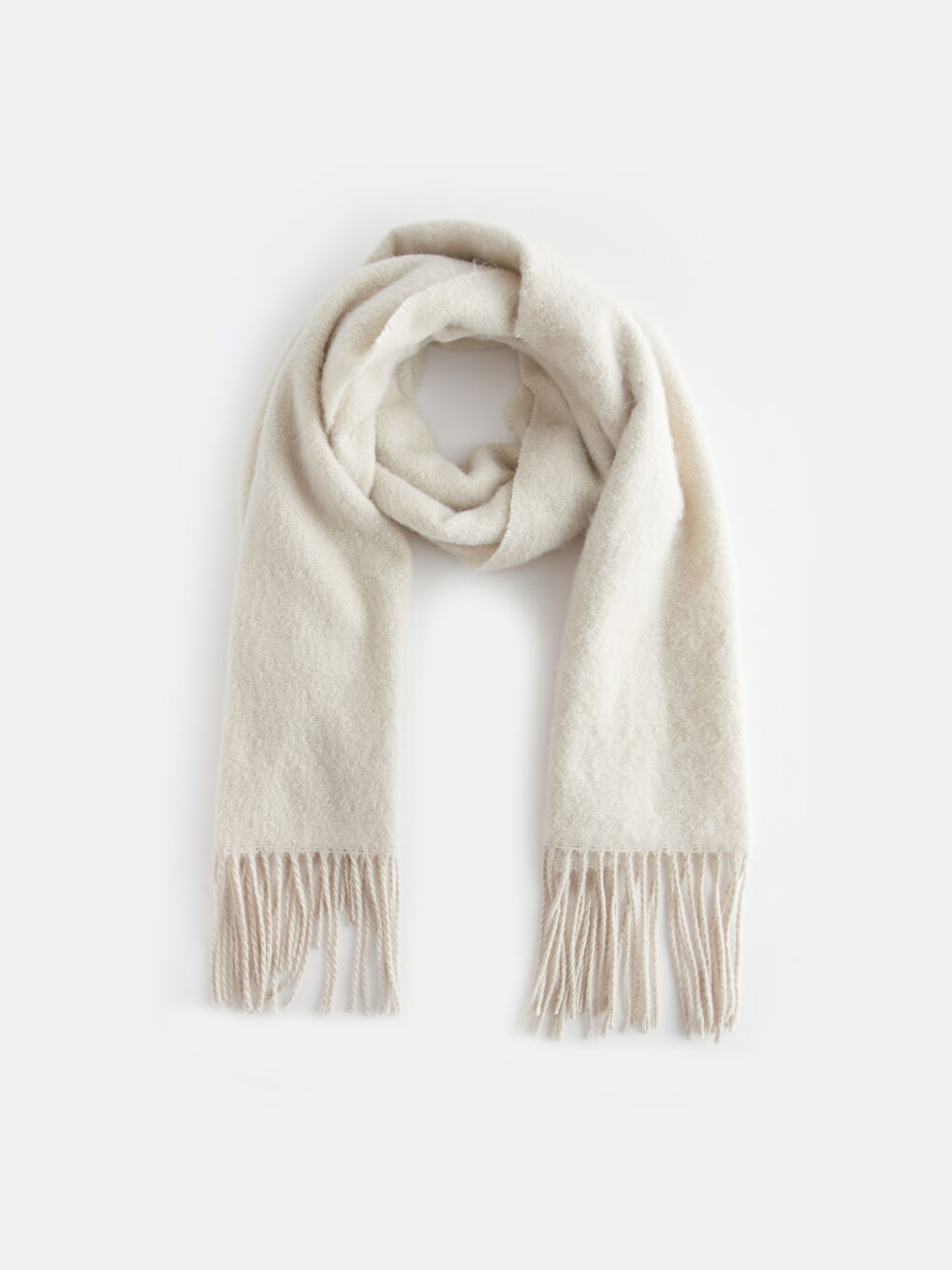 Plain Tasseled Women's Scarf-2