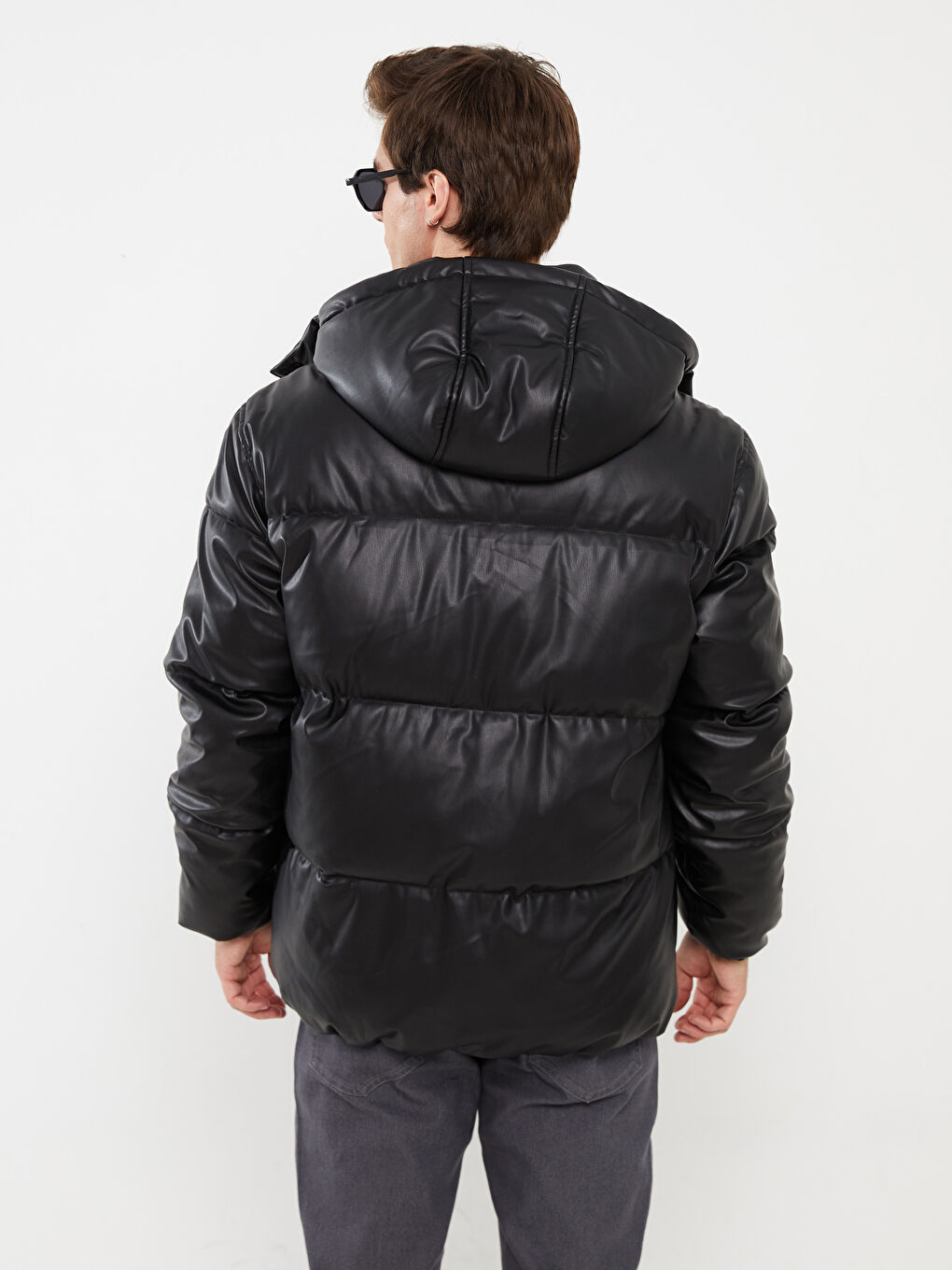 Relaxed Fit Hooded Men's Puffer Coat-4