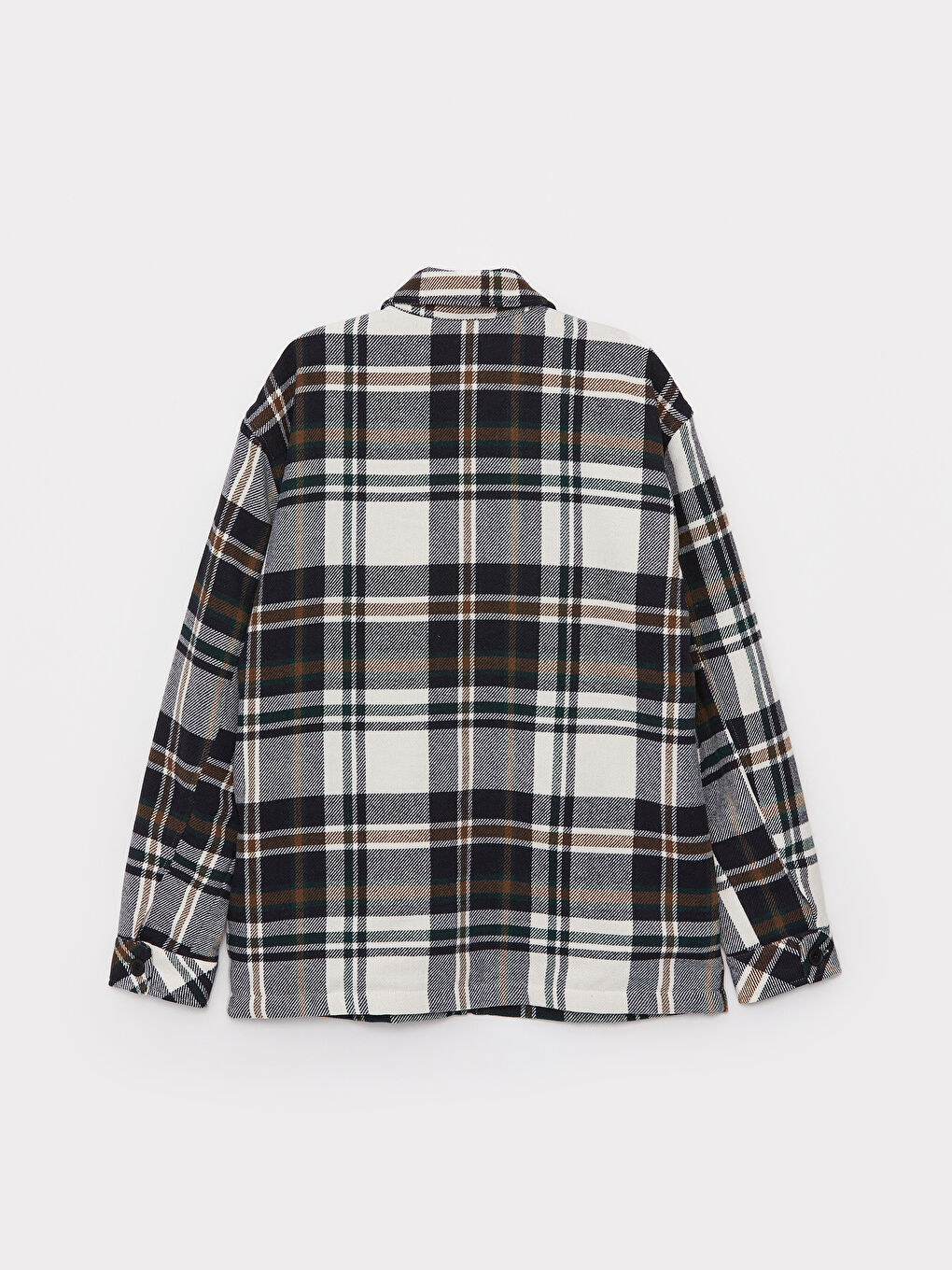 XSIDE Comfortable Fit Long Sleeve Plaid Men's Shirt Jacket -W3BA14Z8-LM7