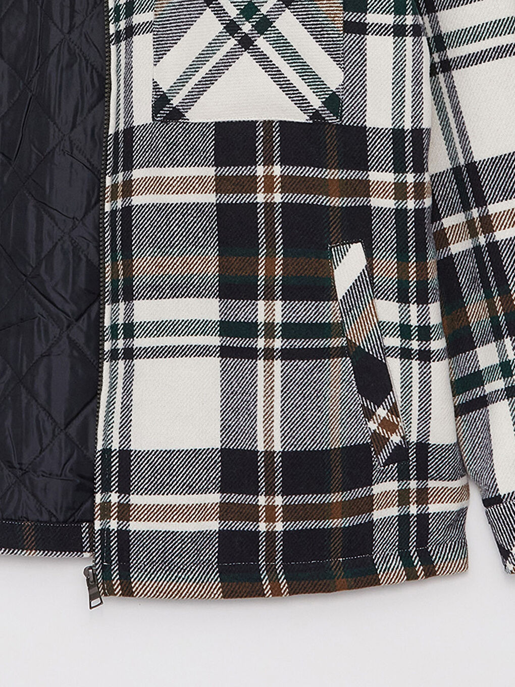 XSIDE Comfortable Fit Long Sleeve Plaid Men's Shirt Jacket -W3BA14Z8-LM7