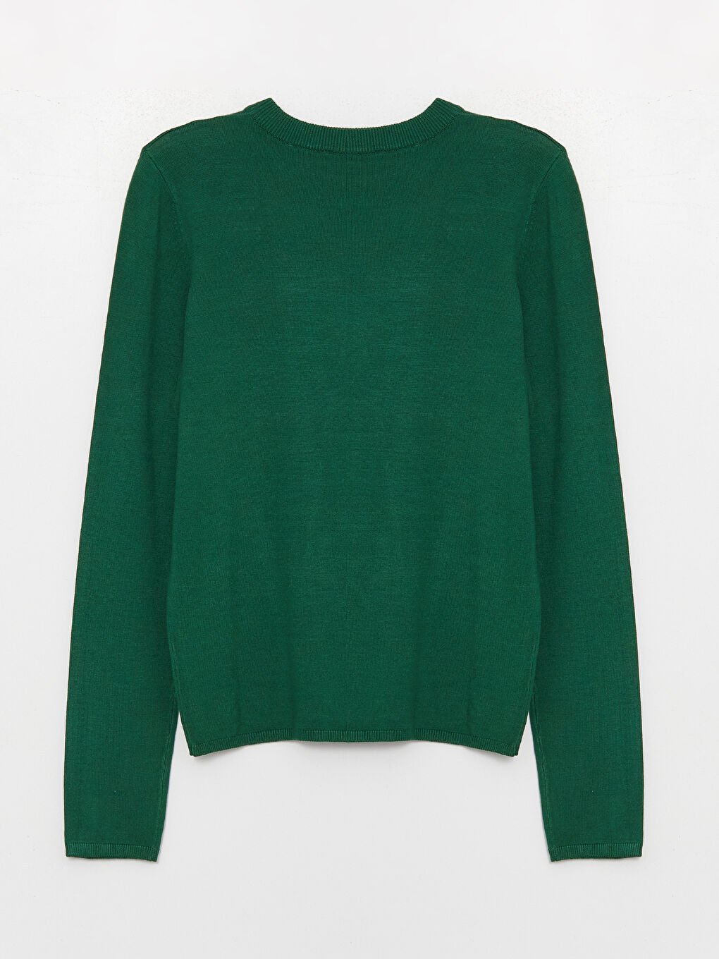 Crew Neck Plain Long Sleeve Women's Knitwear Sweater-6