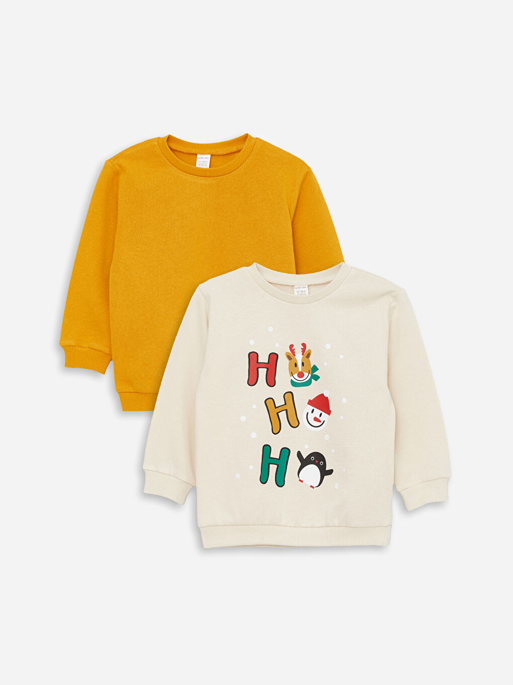 LCW baby Crew Neck Printed Long Sleeve Baby Boy Sweatshirt 2-pack -W3BA35Z1-FWM