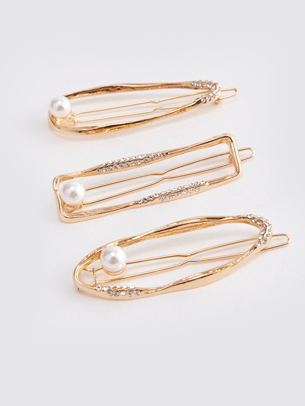 Karışık İnci Detaylı Klipsli Kadın Saç Tokası 3'lü-1