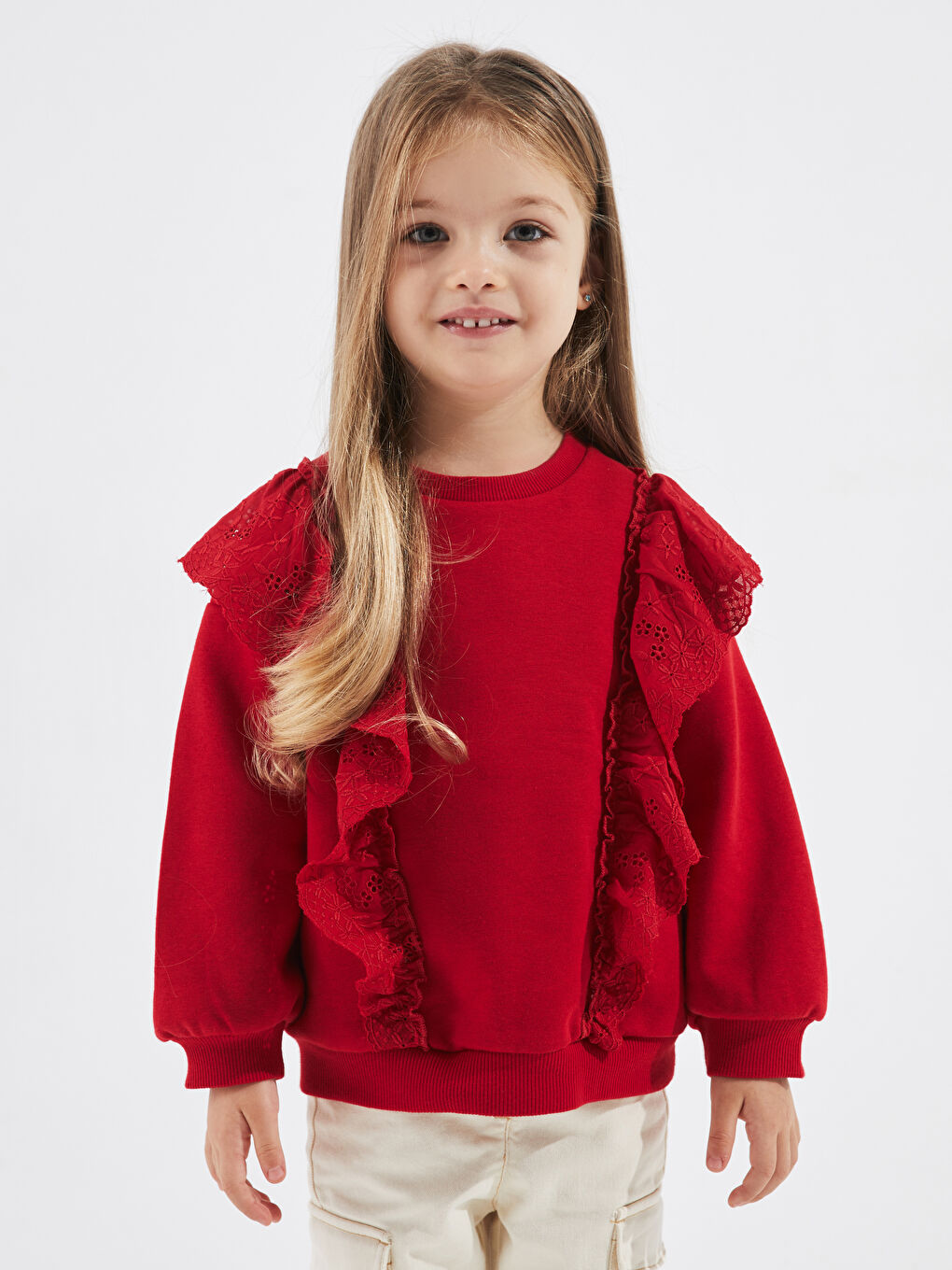 Crew Neck Baby Girls' Sweatshirt