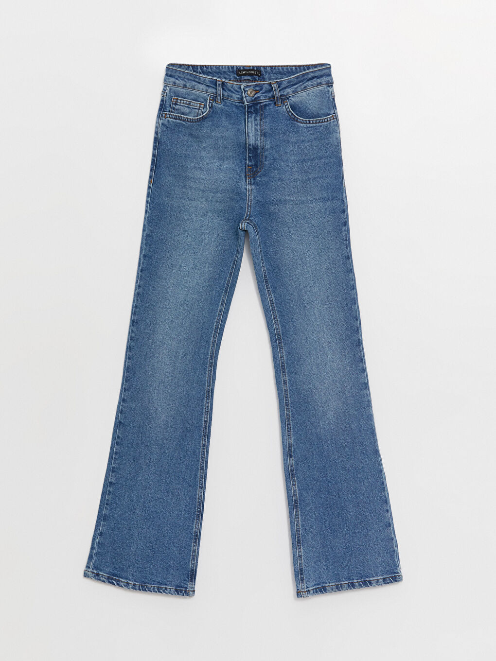 LCW Modest Orta İndigo Rodeo Straight Fit Kadın Jean Pantolon - 5