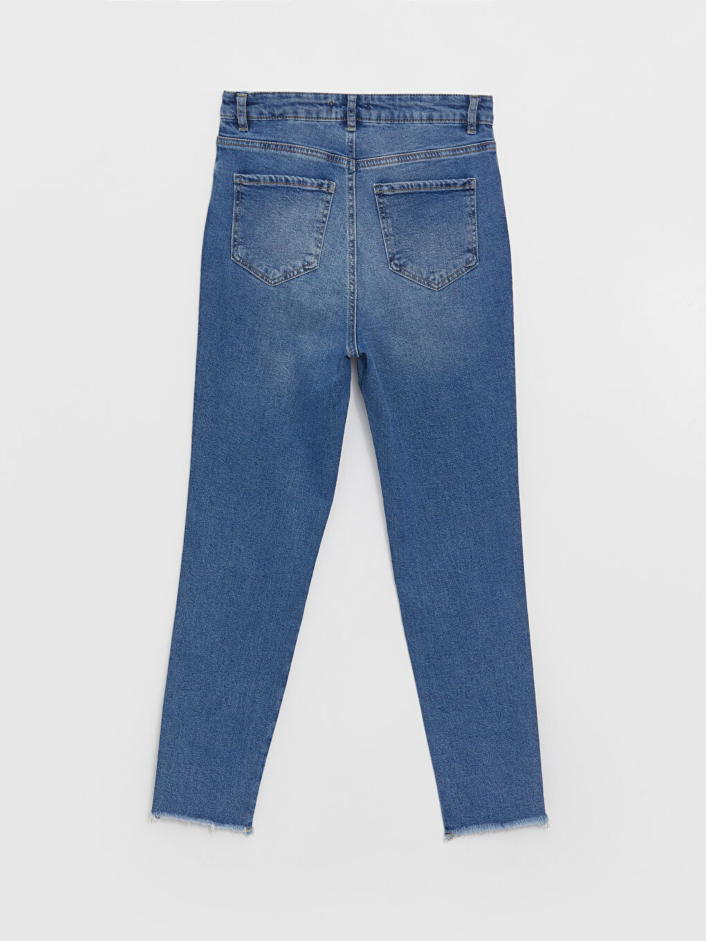 İndigo Mom Fit Kadın Jean Pantolon-6