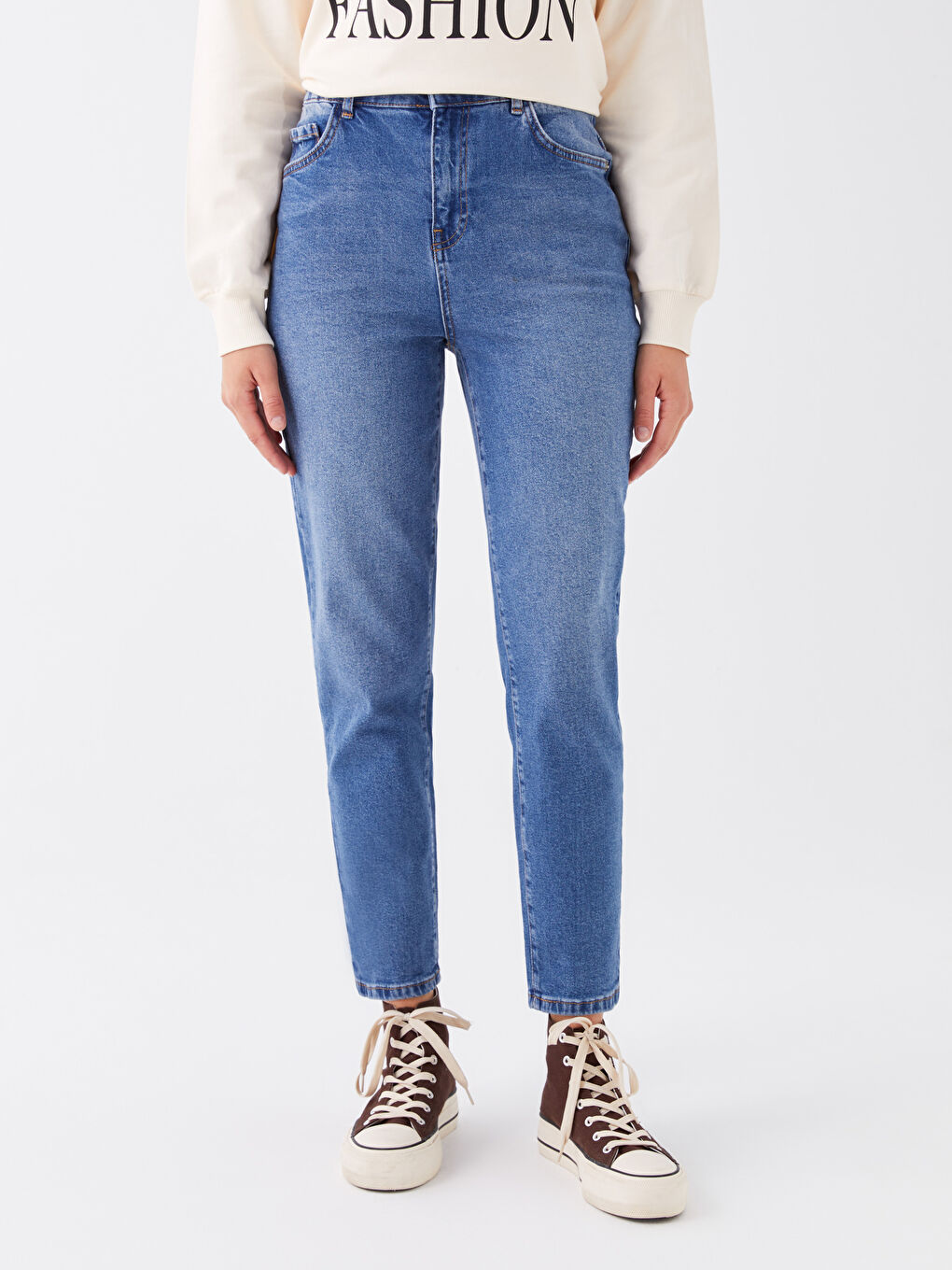 İndigo Straight Fit Kadın Jean Pantolon-2