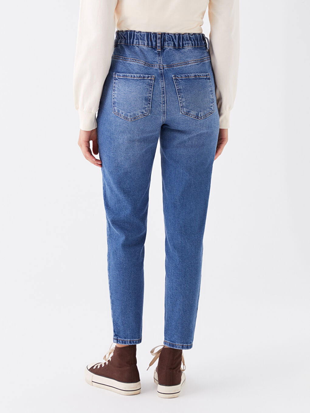 İndigo Straight Fit Kadın Jean Pantolon-3