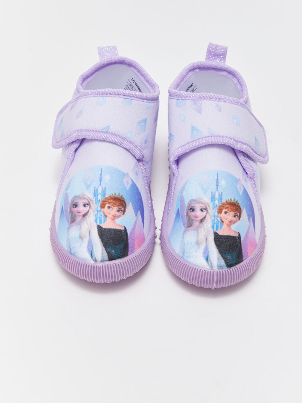 LCW STEPS Lila Frozen Baskılı Cırt Cırtlı Kız Bebek Panduf - 1