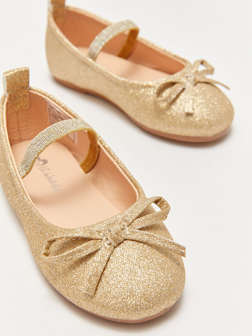 Sarı Simli Lastikli Kız Bebek Babet-2