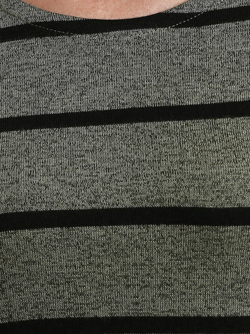 Crew Neck Striped Long Sleeve Women's T-Shirt-4