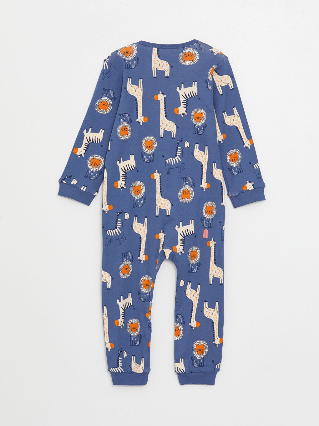 Mavi Bisiklet Yaka Uzun Kollu Baskılı Erkek Bebek Tulum 3'lü-7