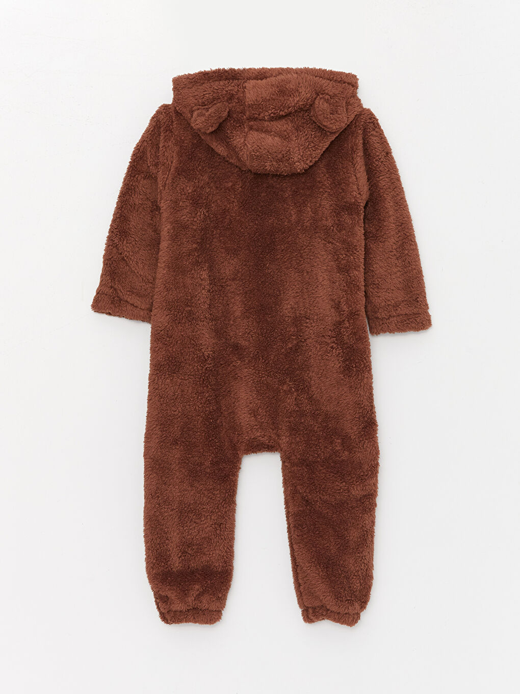 Hooded Baby Boy Plush Jumpsuit (0-12 Months With Booties, 12 Months+ Without Booties)-5