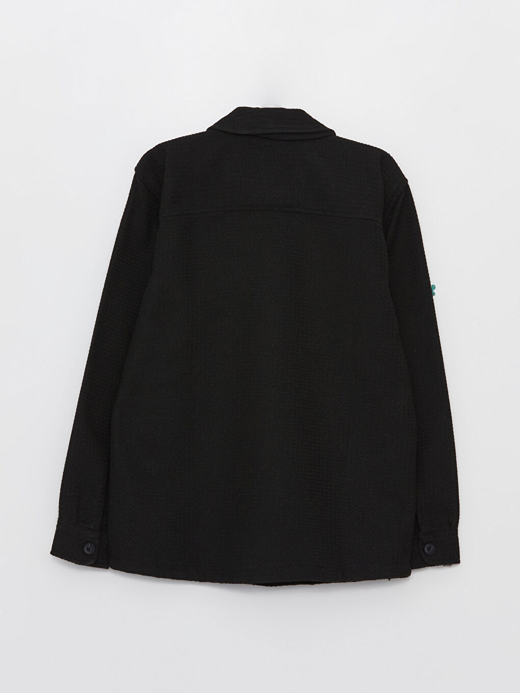 Рубашка-куртка с длинным рукавом стандартного кроя для мужчин-5