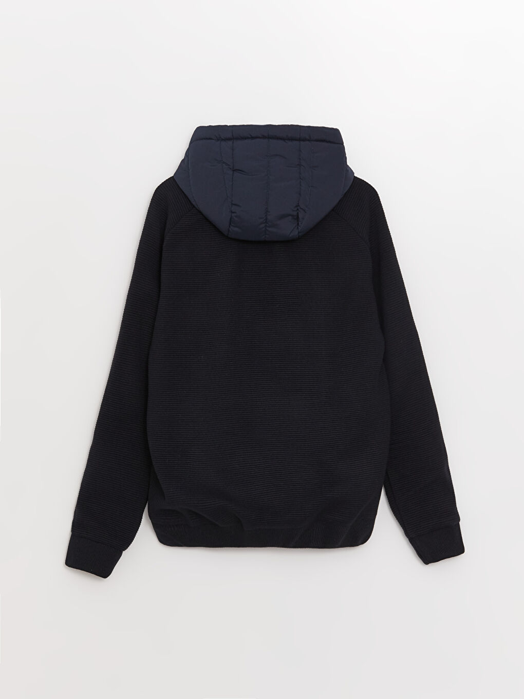 Slim Fit Hooded Men's Tricot Coat-6