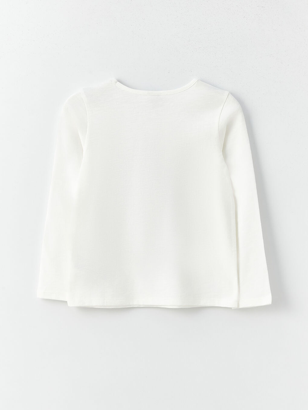 تيشيرت للبنات بأكمام طويلة مطبوع برقبة دائرية-1