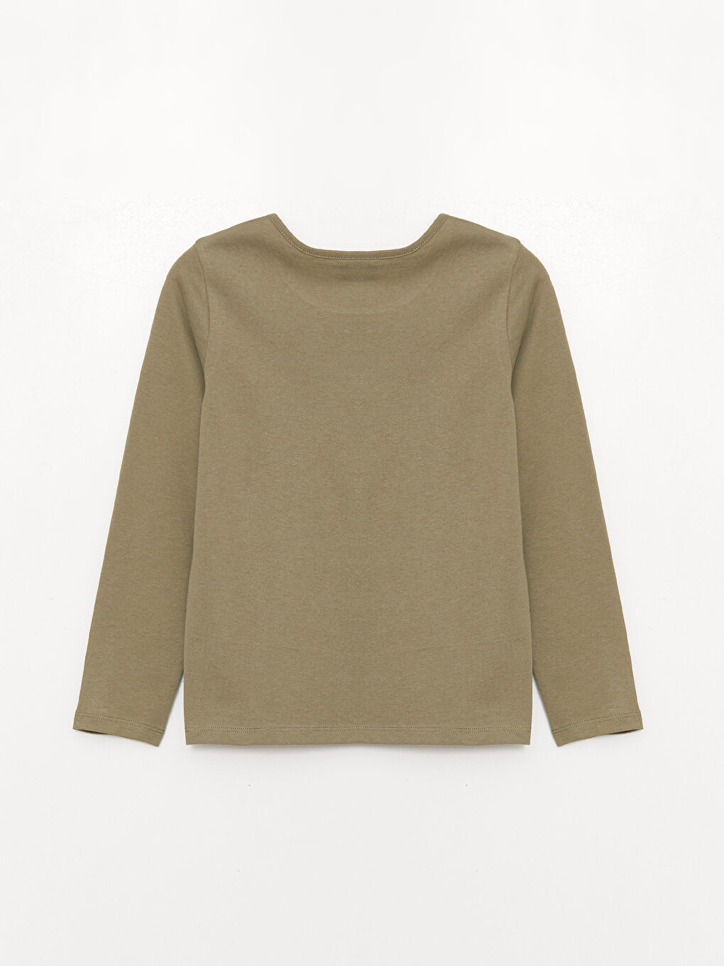 Crew Neck Printed Long Sleeve Girls' T-Shirt-1