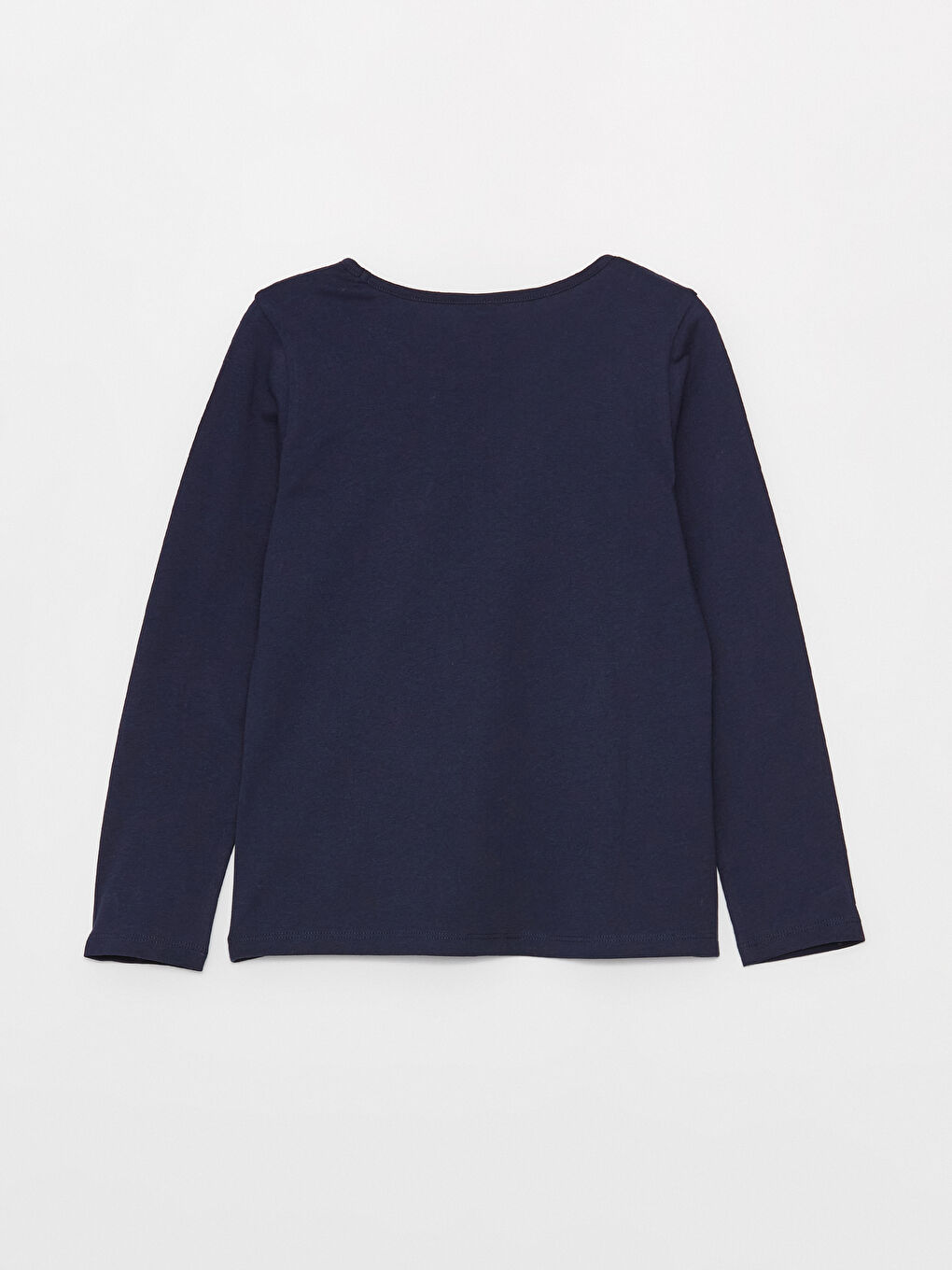 Crew Neck Printed Long Sleeve Girls' T-Shirt-1
