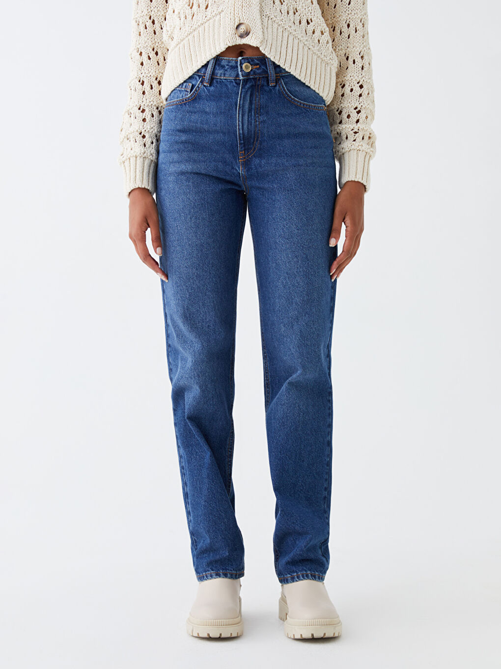 Blugi Drepți Pentru Femei-3