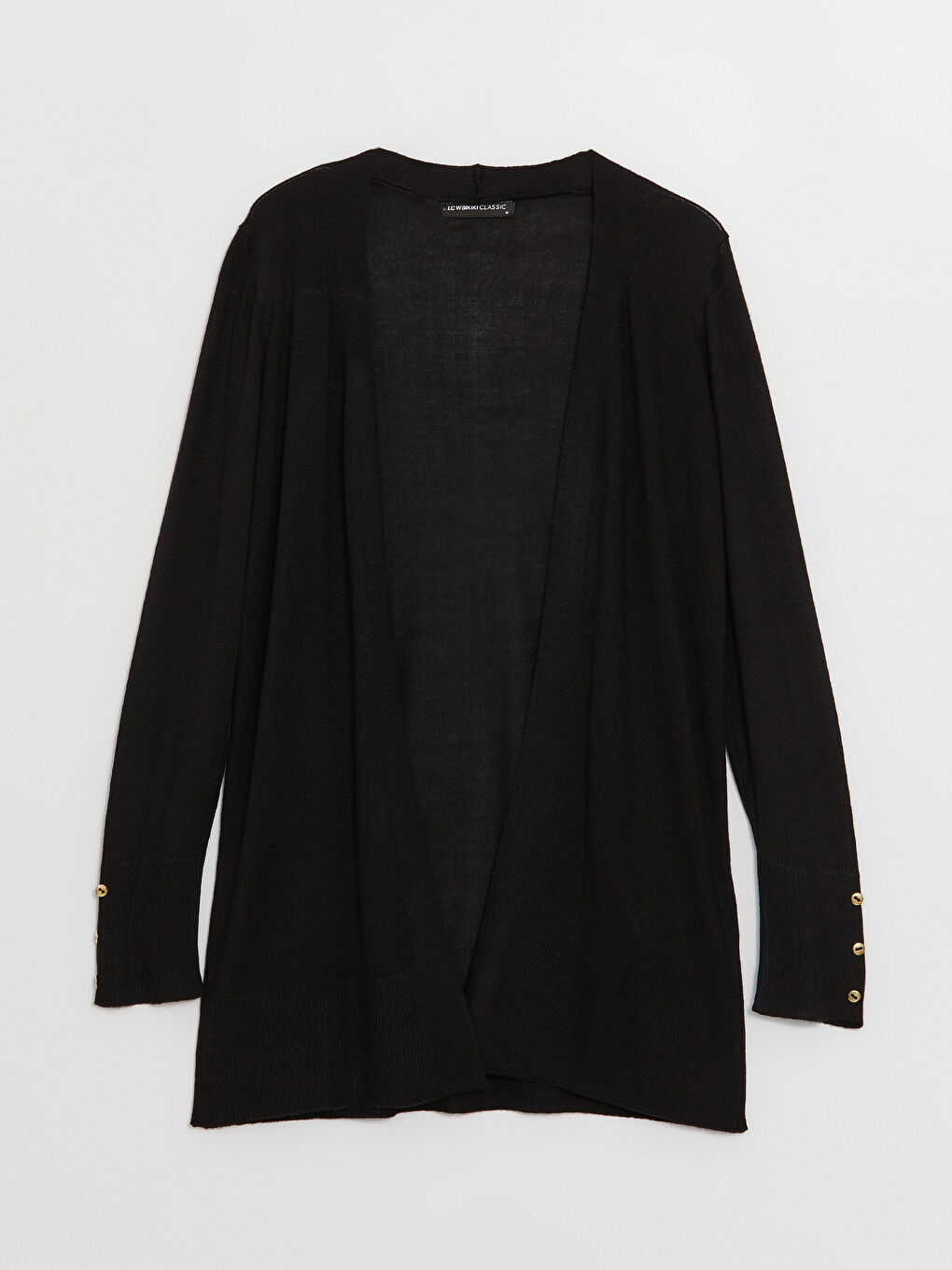 Cardigan en Tricot à Col Châle Uni à Manches Longues pour Femmes-5