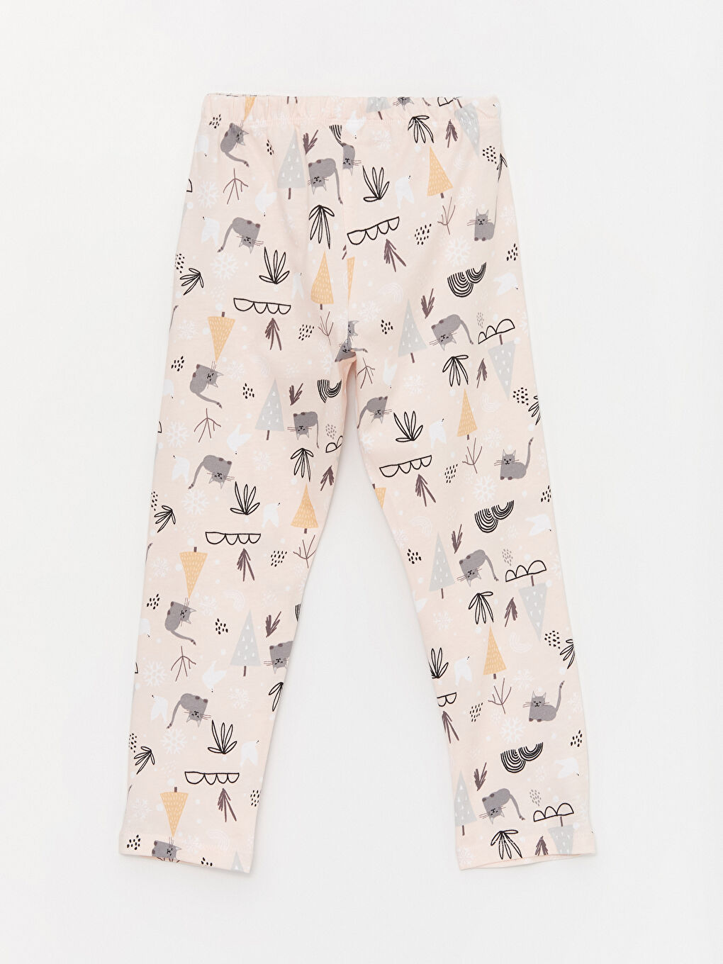 طقم بيجاما للبنات كم طويل منقوش بياقة قميص-6