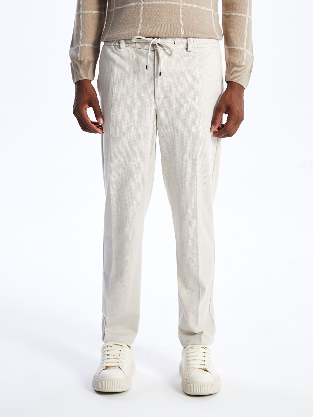 Bej Slim Fit Erkek Pantolon-2