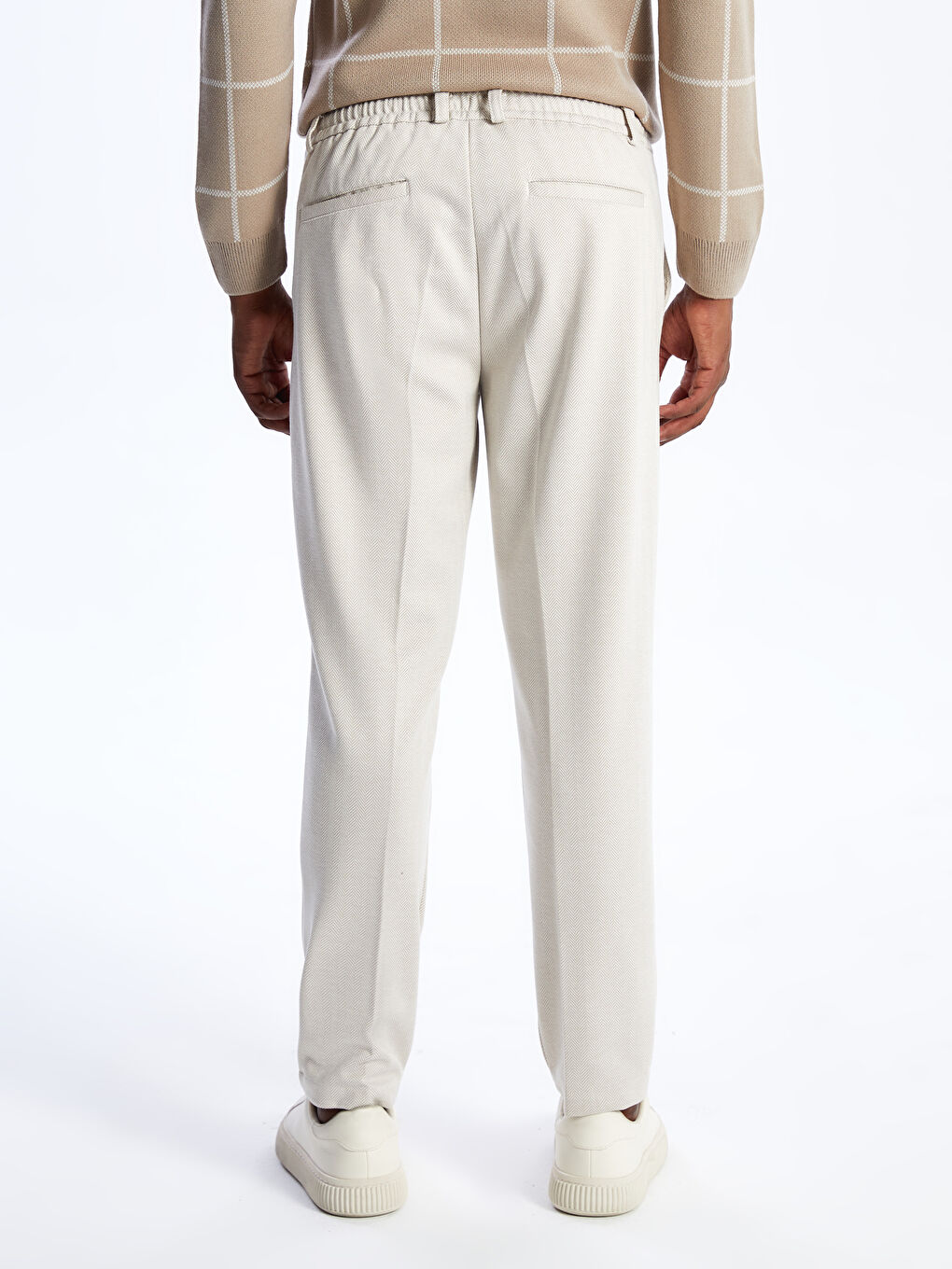 Bej Slim Fit Erkek Pantolon-3