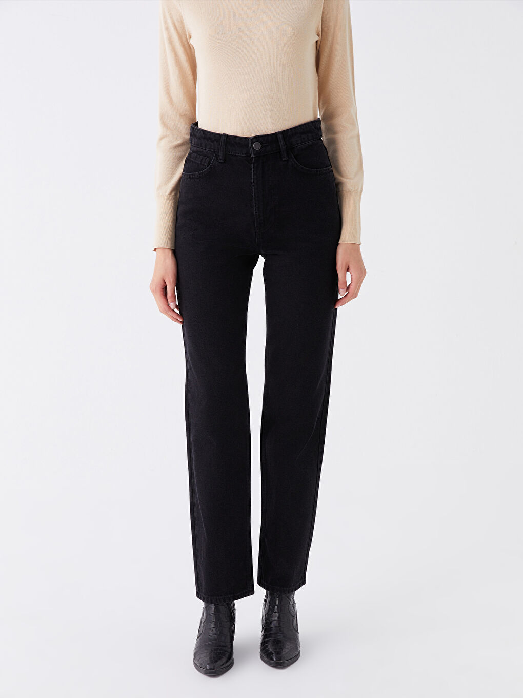 LCW Jeans Straight Fit Women's Jeans -W3BF74Z8-327