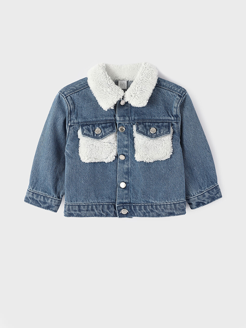 Veste en Jean à Col de Chemise pour Filles