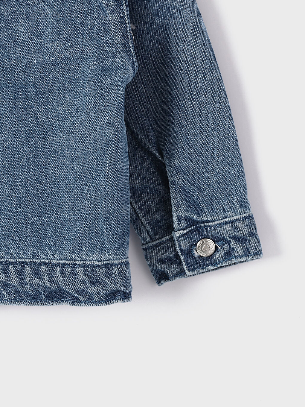 Veste en Jean à Col de Chemise pour Filles-3