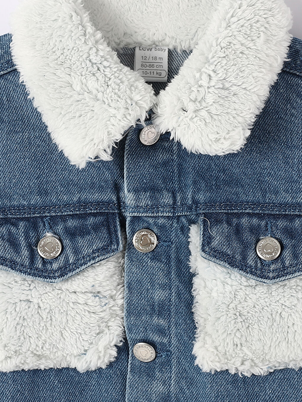 Veste en Jean à Col de Chemise pour Filles-2
