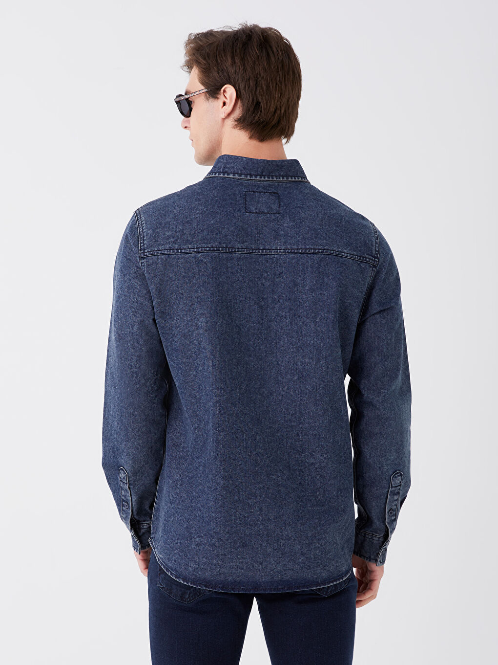 LCW Jeans Regular Fit Long Sleeve Men's Denim Shirt -W3BF85Z8-H45