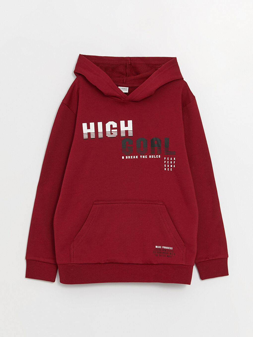 LCW Kids Bordo Baskılı Uzun Kollu Erkek Çocuk Hoodie - 2