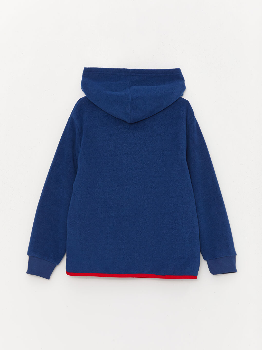 LCW Kids Açık Lacivert Kapüşonlu Erkek Çocuk Polar Fermuarlı Sweatshirt - 1