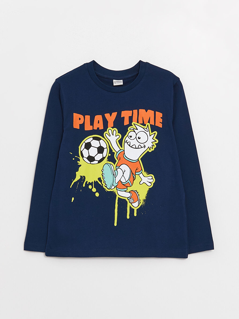 LCW Kids Crew Neck Printed Long Sleeve Boys' T-Shirt -W3BG26Z4-JC7