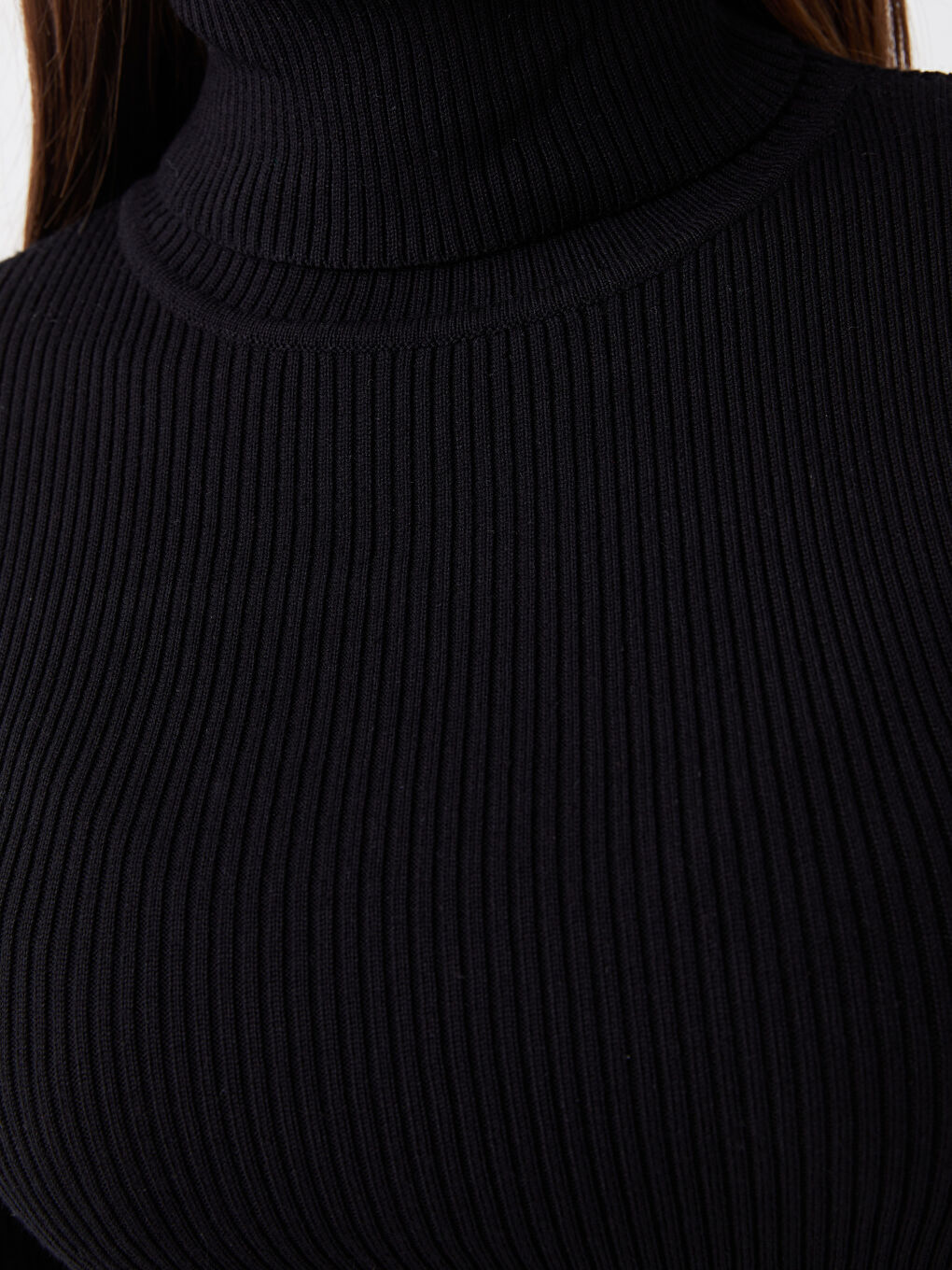 LCW Vision Turtleneck Plain Long Sleeve Women's Knitwear Sweater -W3BG57Z8-CVL