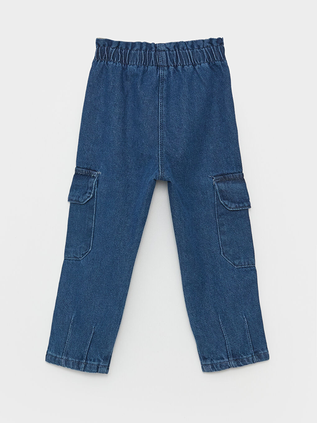 LCW baby Orta İndigo Rodeo Beli Lastikli Basic Kız Bebek Jean Pantolon - 2