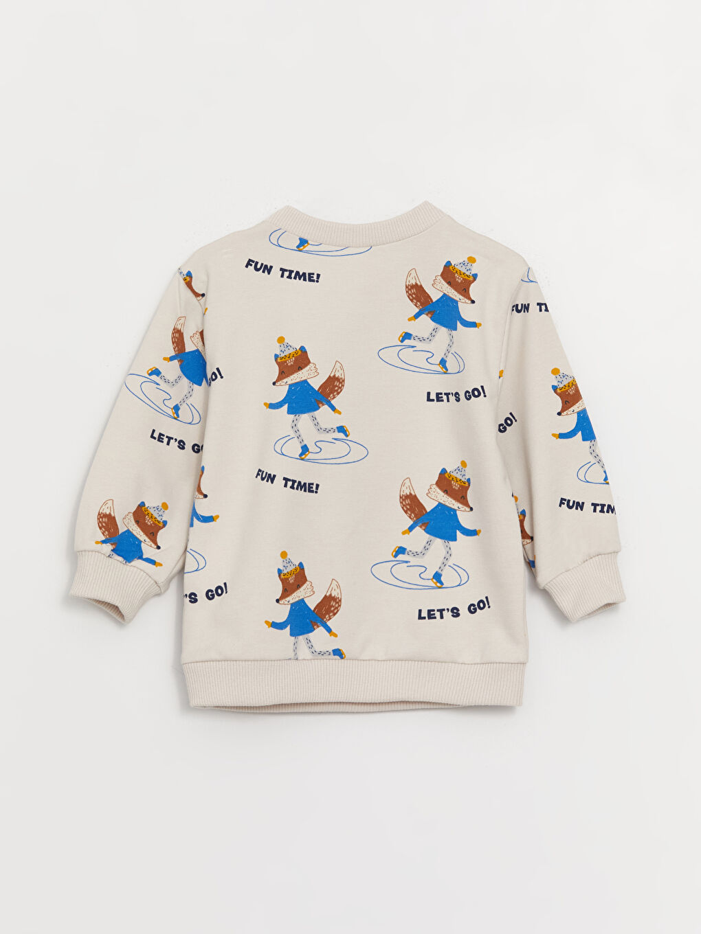 LCW baby Mavi Bisiklet Yaka Baskılı Uzun Kollu Erkek Bebek Sweatshirt 2'li - 6