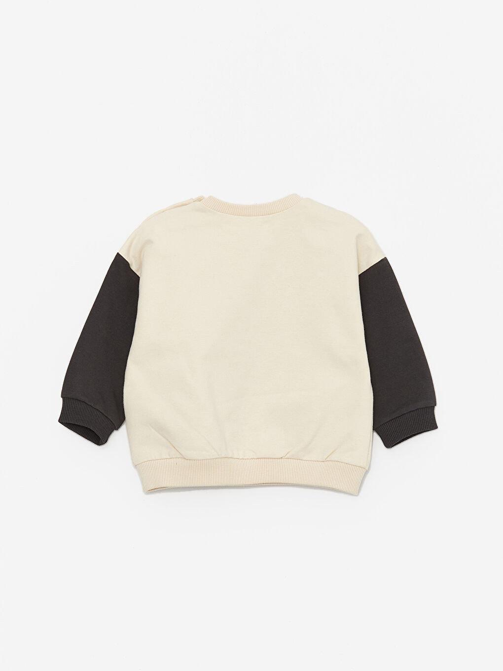 LCW baby Açık Bej Bisiklet Yaka Uzun Kollu Baskılı Erkek Bebek Sweatshirt ve Pantolon 2'li Takım - 6