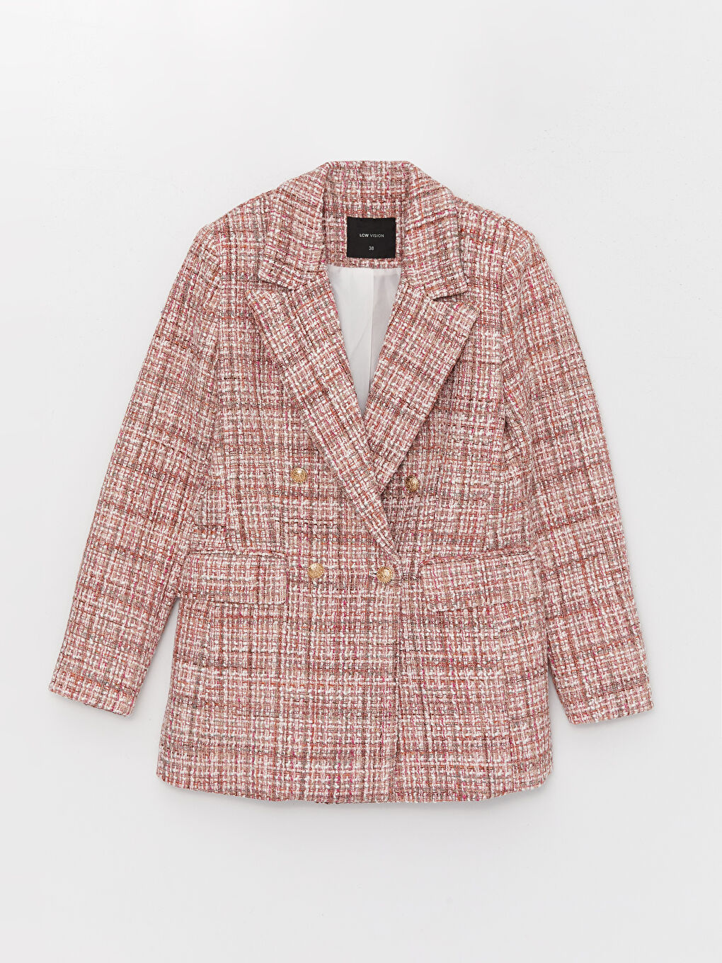 Patterned Long Sleeve Women's Blazer Jacket-5