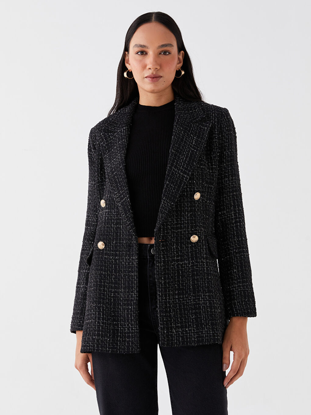 Sacou Blazer Pentru Femei Cu Mânecă Lungă și Model