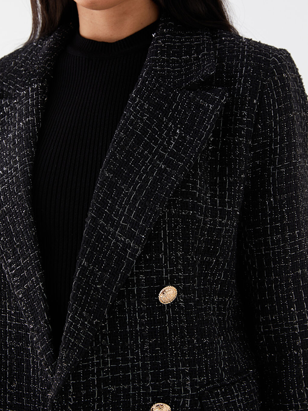 Sacou Blazer Pentru Femei Cu Mânecă Lungă și Model-3