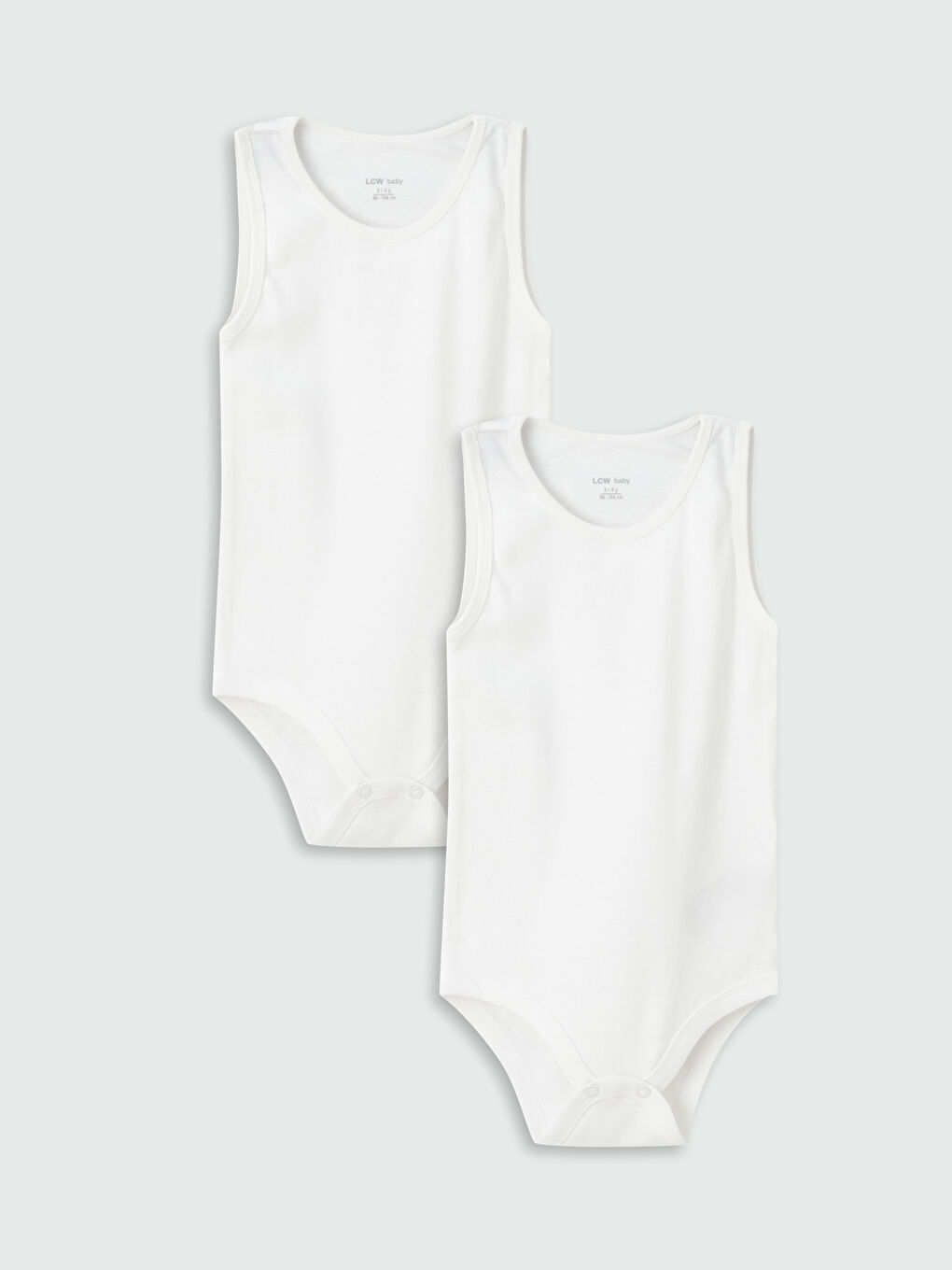 بدلة جسم أولاد رضع بياقة دائرية سادة بمجموعتين