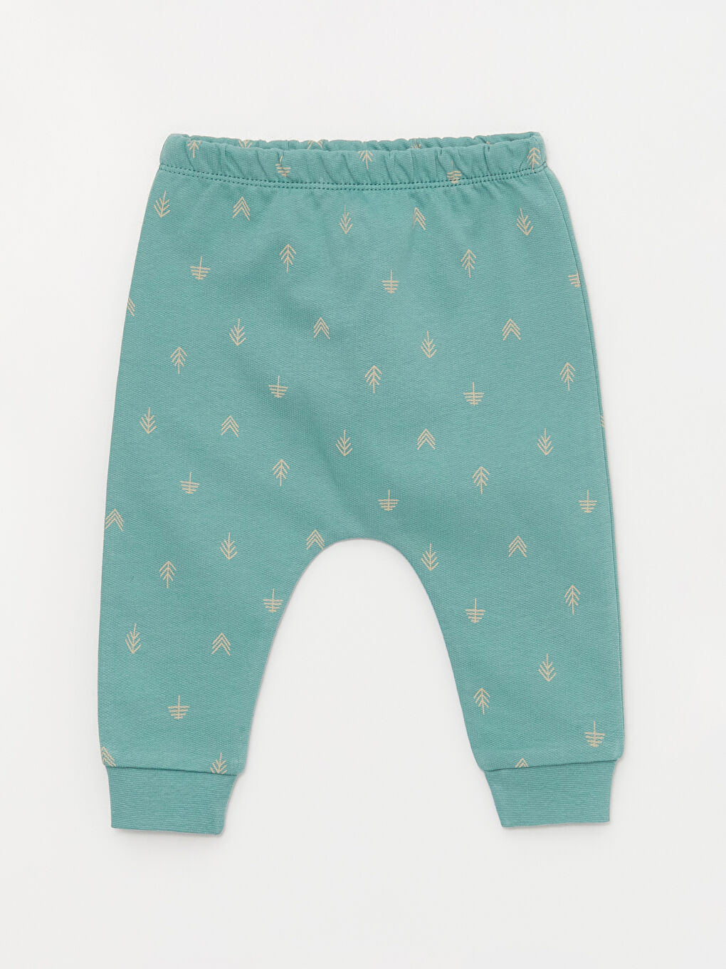 Yeşil Bisiklet Yaka Uzun Kollu Baskılı Erkek Bebek Hırka ve Pantolon 2'li Takım-3