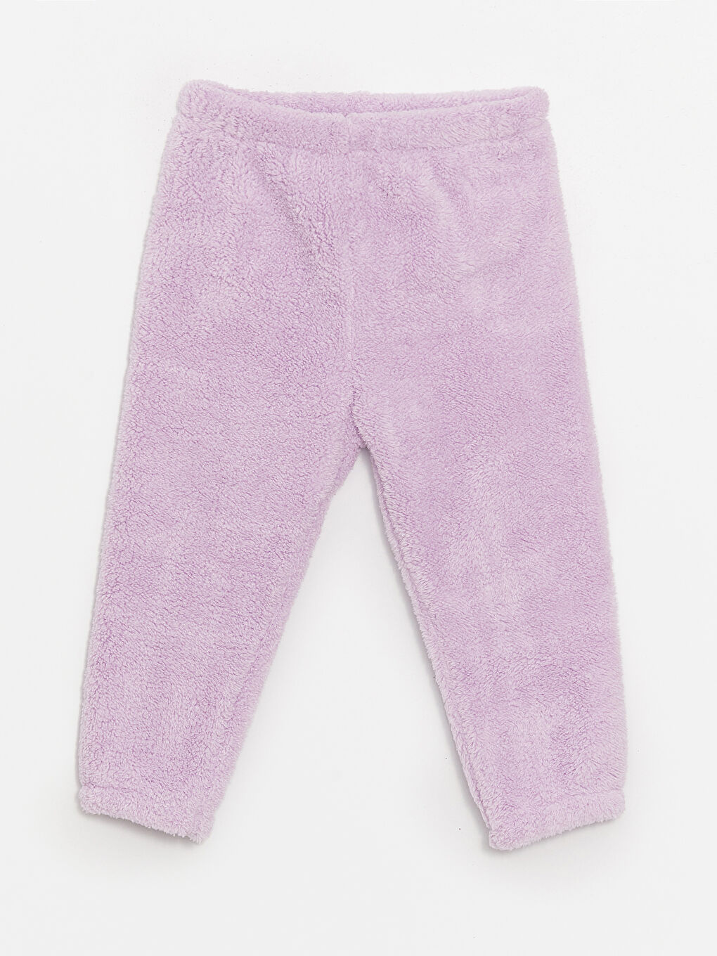 Pidžama komplet za bebe devojčice od pliša sa okruglim izrezom, dugim rukavima i vezenim detaljima-2