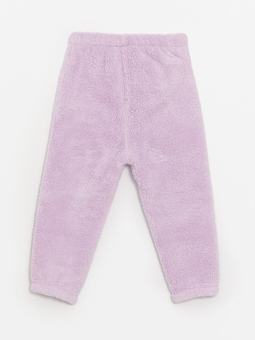 Pidžama komplet za bebe devojčice od pliša sa okruglim izrezom, dugim rukavima i vezenim detaljima-5