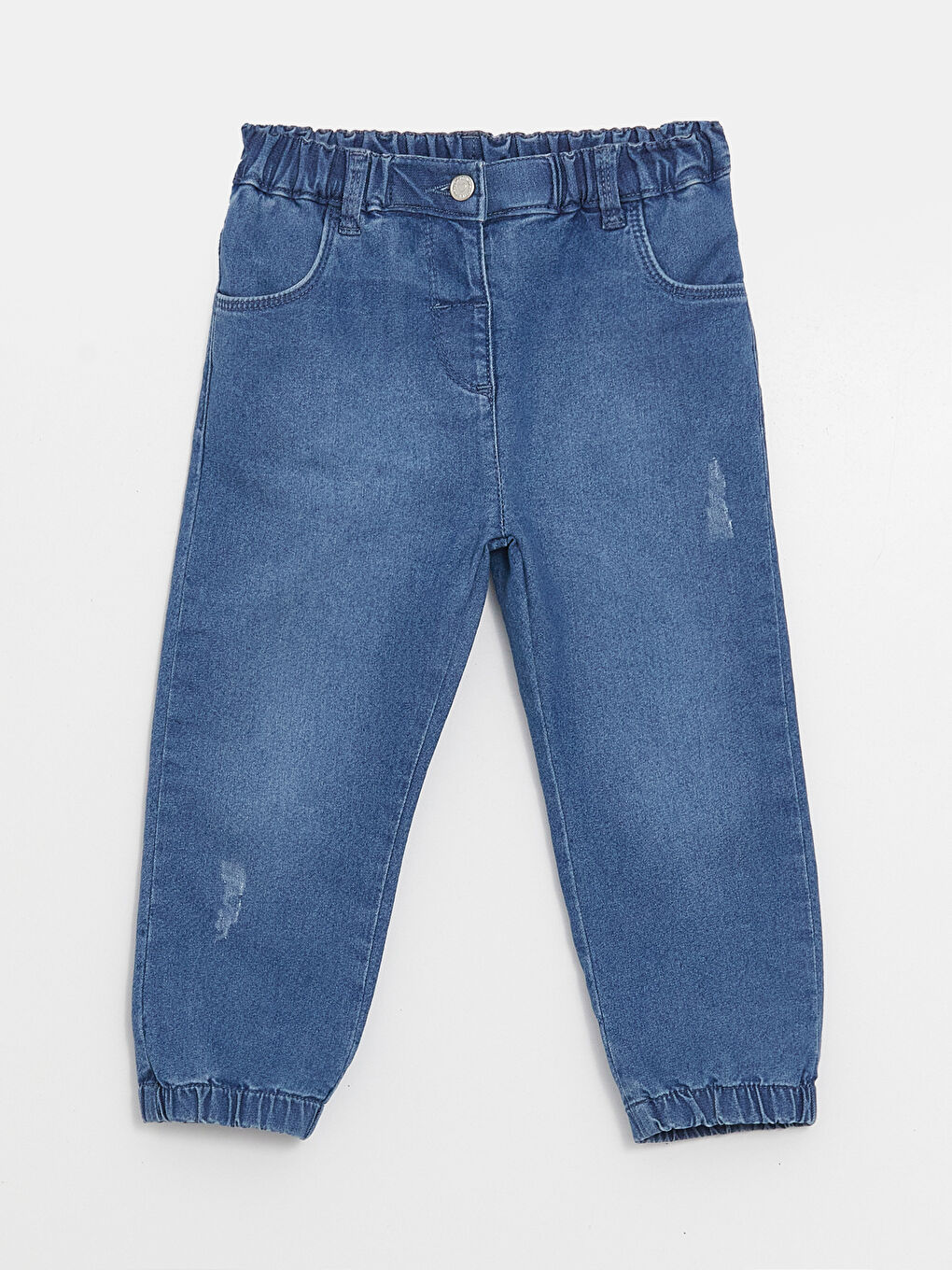 LCW baby İndigo Basic Kız Bebek Jean Pantolon