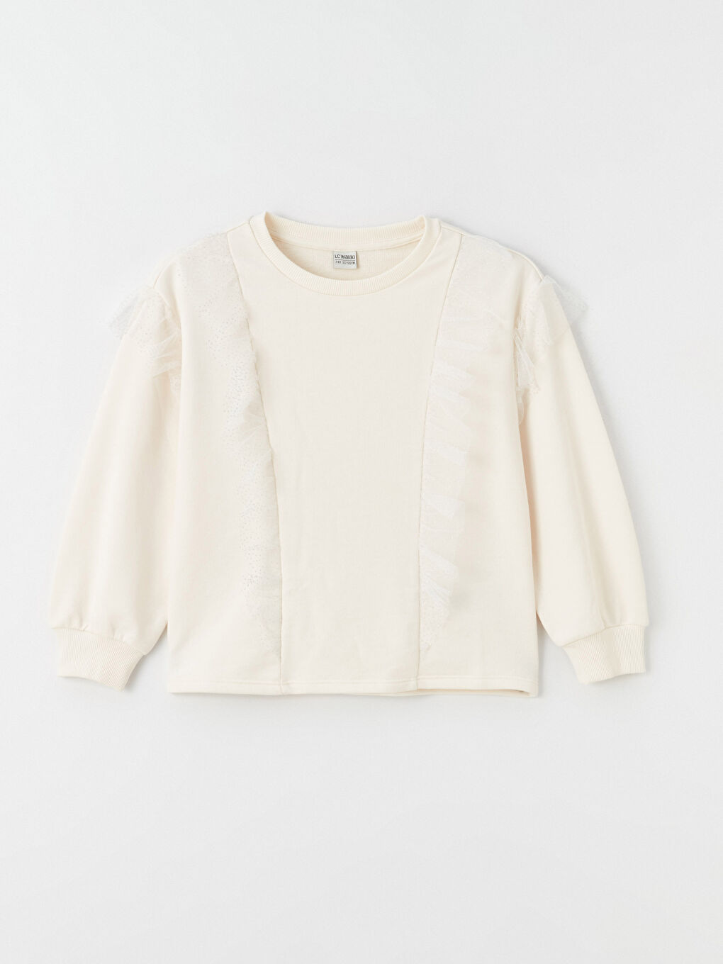 LCW Kids Rundhalsausschnitt Langarm Sweatshirt für Mädchen -W3BI92Z4-FDV