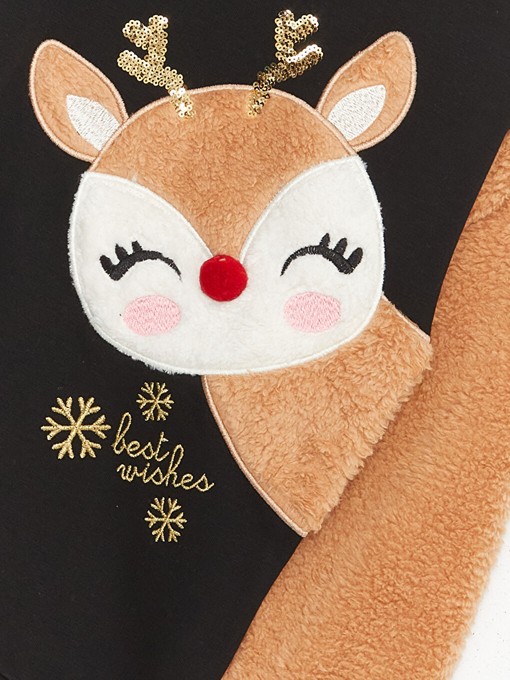 LCW Kids Crew Neck Embroidered Long Sleeve Girl's Sweatshirt -W3BI93Z4-CVL